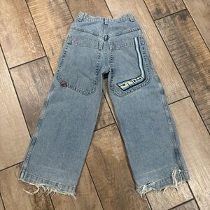 VTG JNCO Jackhammer Jeans Boys Denim Size 12 Baggy Wide Cyber 90s Skater USA